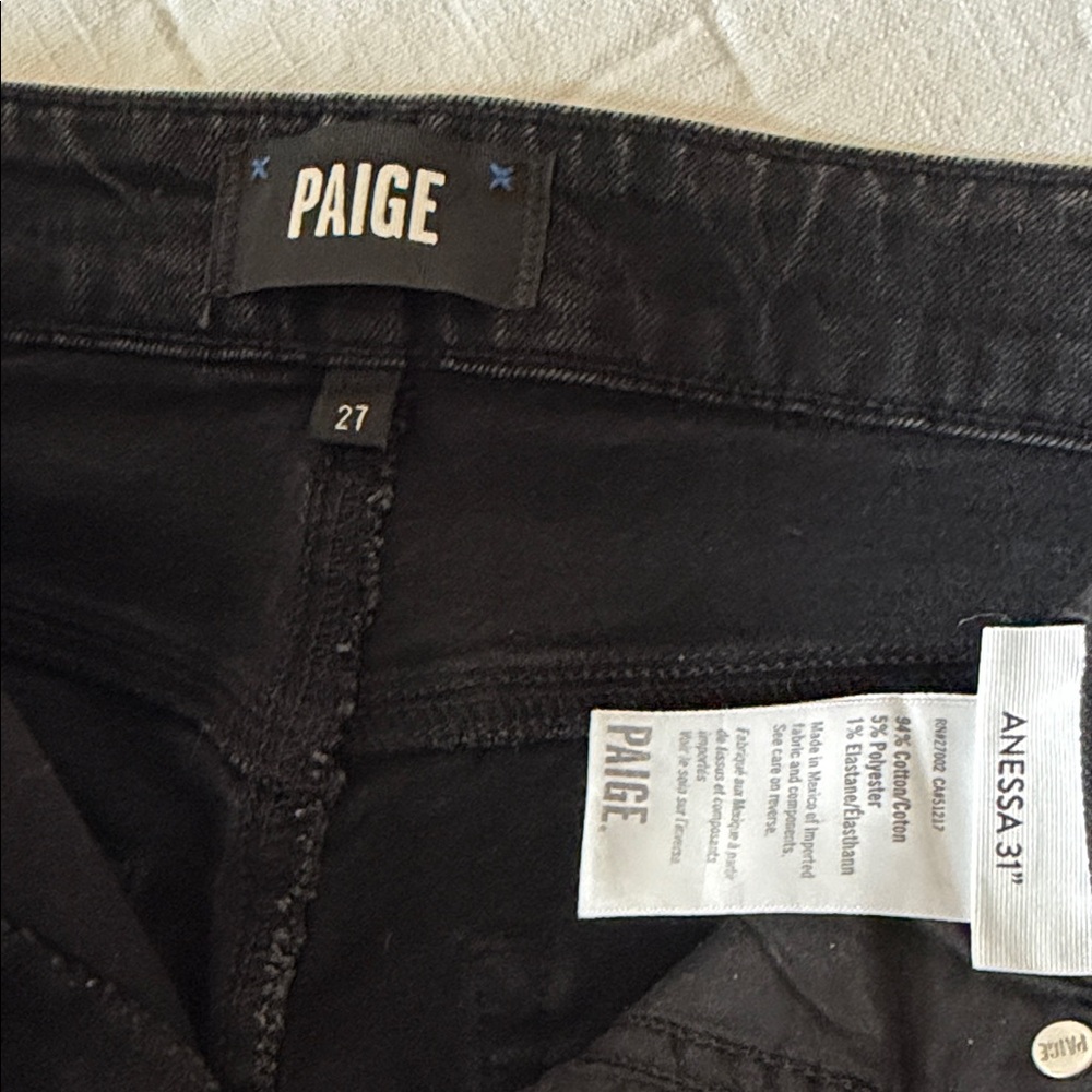 PAIGE Women's High Rise Jeans - Black